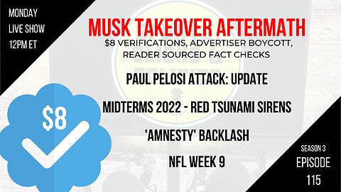 EP115: Twitter Takeover Aftermath, Amnesty Backlash, Midterms, Paul Pelosi Update, NYS COVID Review