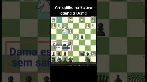 SENSACIONAL ARMADILHA NA DEFESA ESLAVA GANHA A DAMA #shorts #xadrez #chess #ajedrez #Echecs