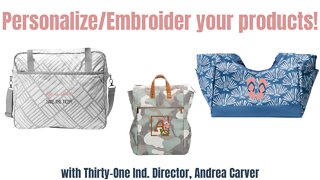 🧵 How to Personalize/Embroider your Thirty-One order | Ind. Director, Andrea Carver