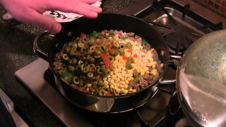 Beef Corn Spaghetti Casserole