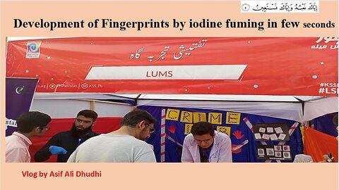 Development of fingerprints by iodine fuming | Lahore Sciene Mela