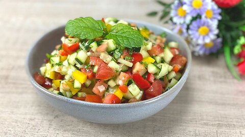Italian Style Tomato and Cucumber Salad *IS SO DELICIOUS* | Health Food Recipes