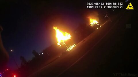 3 LMPD officers rescue people from burning cars just minutes before explosion