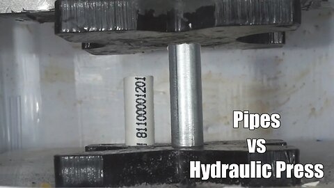 Different Pipes Crushed With Hydraulic Press |Metal | PVC