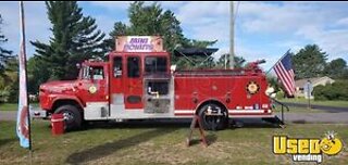 35' Ford L9000 Diesel Mini Donut Vending Fire Truck with Lightly Used 2022 Kitchen for Sale