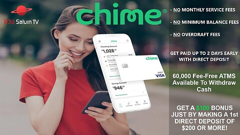 CHIME Bank | Online Checking Account - No Credit Checks & Monthly Fees - $100 Bonus!