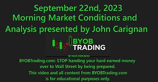 September 22nd, 2023 BYOB Morning Market Conditions & Analysis video