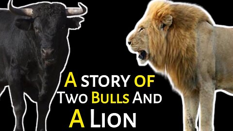 A Story Of Two Bulls And A Lion_in English | English Short Story Bulls And Lion