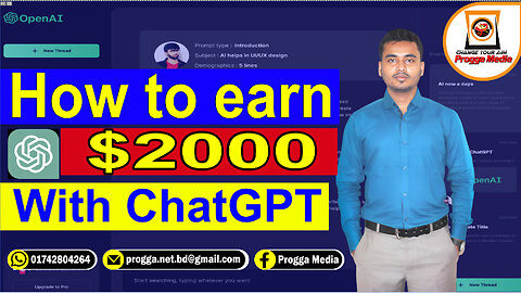 ChatGPT Script Writing earn $2000 Tutorial // Progga Media