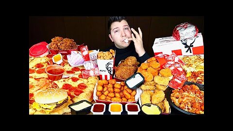 McDonald's, KFC, Pizza Hut, Taco Bell, Wendy's, Popeyes, Burger King • MUKBANG