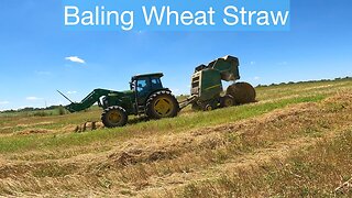 Baling Wheat Straw