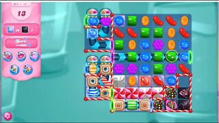 Candy Crush Milestone Challenge for Level 4000, with a solve for the center dot level.