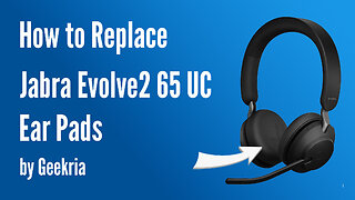 How to Replace Jabra Evolve2 65 UC Headphones Ear Pads / Cushions | Geekria