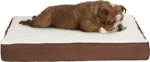 Orthopedic Dog Bed Collection – 2-Layer Memory Foam Dog Bed with Machine Washable Sherpa Top Co...