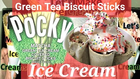 Green Tea Biscuit Sticks Ice Cream