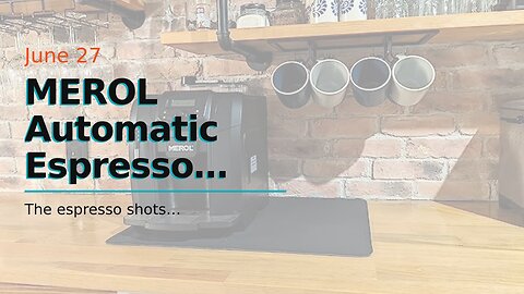 MEROL Automatic Espresso Coffee Machine, 19 Bar Barista Pump Coffee Maker with Grinder and Manu...