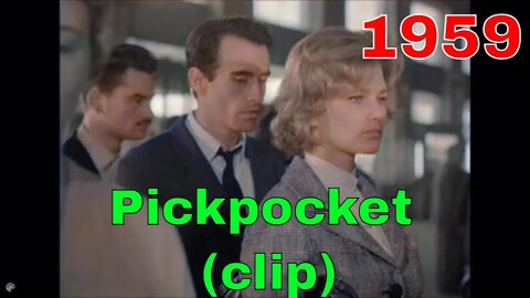 Clip: Pickpocket (1959) [colourised]