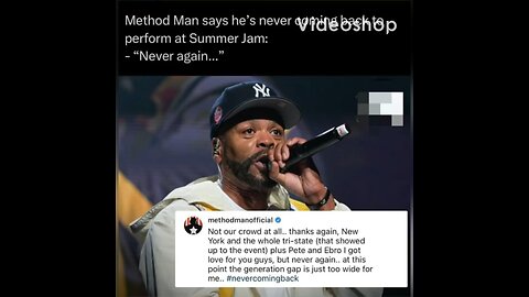 Method man vows never to perform at hot 97 ny station summer jam again