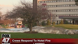 Dozens displaced after fire at Crowne Plaza