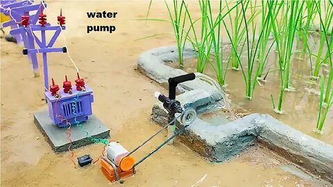 diy tractor making miniature for water pump engine science project@Diy Tractor