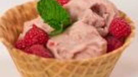 Homemade Raspberry Sherbet With Yogurt