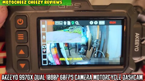 Akeeyo 997GX dual 1080p 60fps camera motorcycle dashcam, 3" multifunction smart display Sony starvis