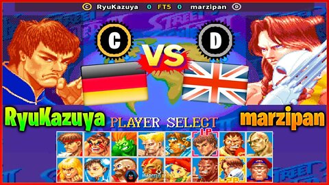 Super Street Fighter II X (RyuKazuya Vs. marzipan) [Germany Vs. United Kingdom]