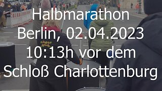 Halbmarathon Berlin, 02.04.2023, 10:13h vor dem Schloß Charlottenburg