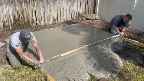 Pouring a concrete pad DIY