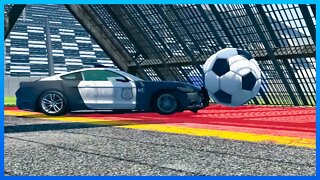 Police Chase, FOOTBALL IN BEAMNG, BEST MOMENTS #314