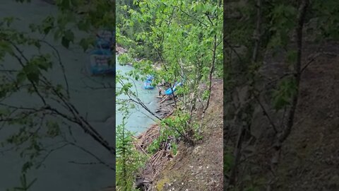 white water rafting going around the Rearguard Falls Provincial Park #waterfalls