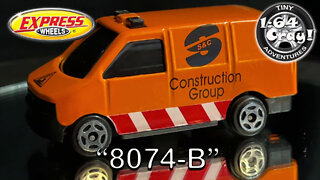 “8074-B” Construction Van in Orange- Model by Express Wheels