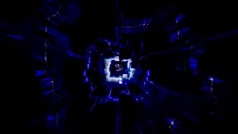 FREE background video vj loop | dark color changing sci-fi tunnel