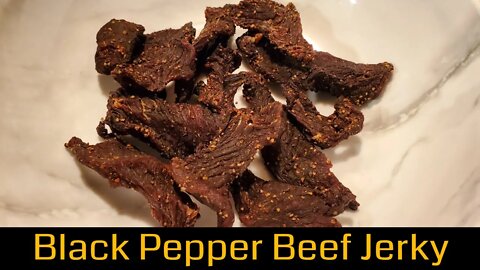 What's Cooking with the Bear? Easy Homemade Black Pepper Beef Jerky #beefjerky #homemadesnacks