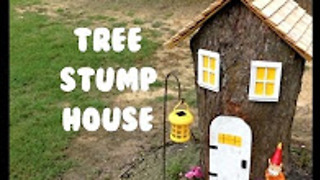 How To Turn A Dried Out Tree Stump Into A Whimsical Gnome House