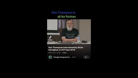Ken Thompson is all for Fortran
