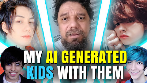 What would my kids look like? | My AI generated kids with Raluca, Bluezão and Mateus Hwang