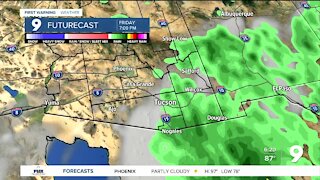 A relatively quiet monsoon pattern to finish the week