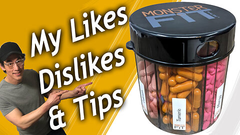 Monster Fit Pill Vitamins Organizer Container, Likes Dislikes & Tips Using This, Product Links