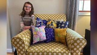 Pillows for St. Jude: 9-year-old girl sewing for a purpose