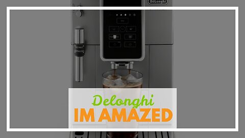 Delonghi super-automatic espresso coffee machine with an adjustable grinder, milk frother, make...