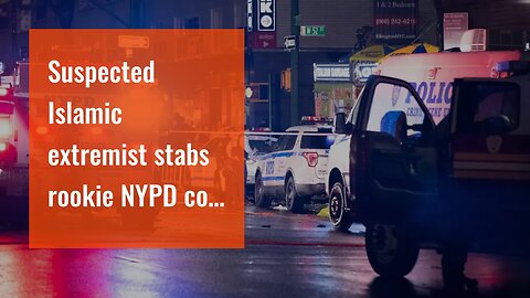 Suspected Islamic extremist stabs rookie NYPD cop in the head with a machete during Times Squar...
