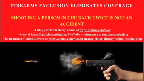 FIREARMS EXCLUSION ELIMINATES COVERAGE