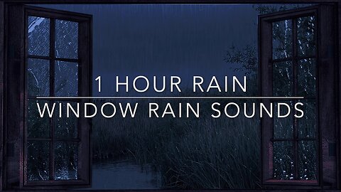 Heavy Rain And Thunder - Window Rain Sound - 1 Hour Rain Sounds For Sleep - Green Noise
