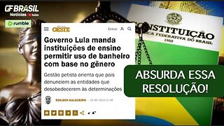 ABSURDO: governo Lula quer banheiros de “gêneros”. Ou seja, se achar ser mulher usa o feminino!