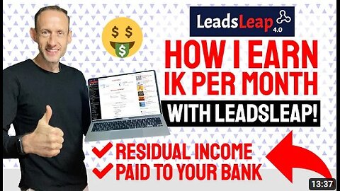 LeadsLeap pays me 1K per month residual here's how...