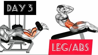 Day 3: Split workout (leg/abs)