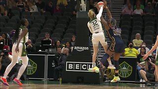 5'10 Whitcomb SWATS Aliyah Boston's Shot Out Of Bounds! | Seattle Storm vs Indiana Fever