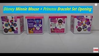 Toy & Card Opening 💘 Disney Minnie Mouse + Princess Surprise Bracelet Activity Set Blind Mystery