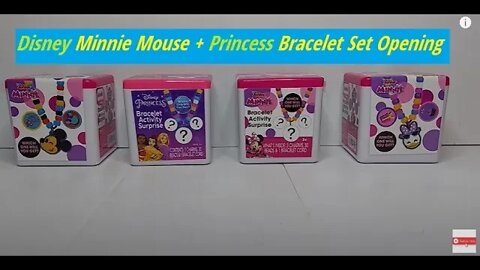 Toy & Card Opening 💘 Disney Minnie Mouse + Princess Surprise Bracelet Activity Set Blind Mystery